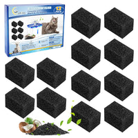 Cunina 12PCS Cat Water Fountain Filter Sponge for Stainless Steel Cat Water Fountain 95oz/2.8L Fountain Filters Pet Fountain Filter Replacement Pre-Filter Sponges for Dog Water Dispenser